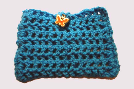Blue Crochet Wallet
