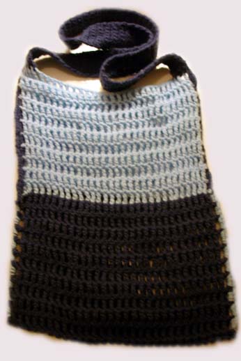 Blue Crochet Tote
